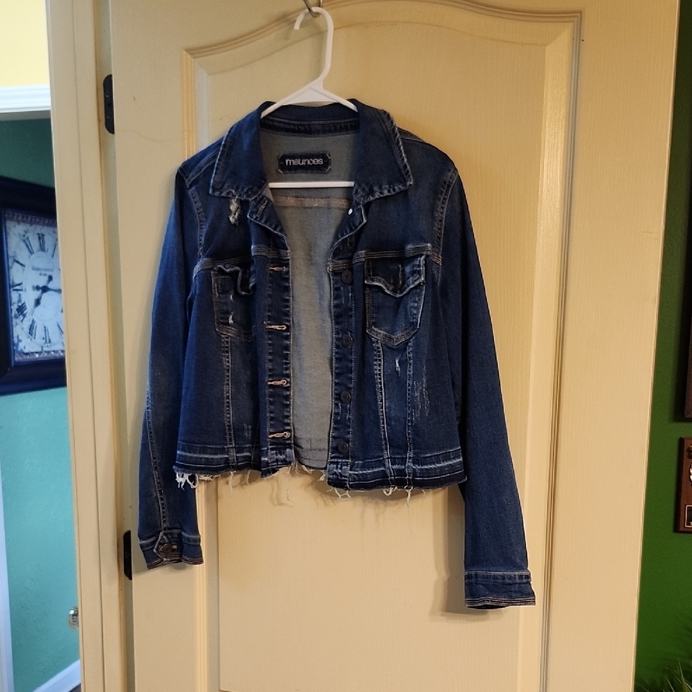 MAURICES DISTRESSED JEAN JACKET